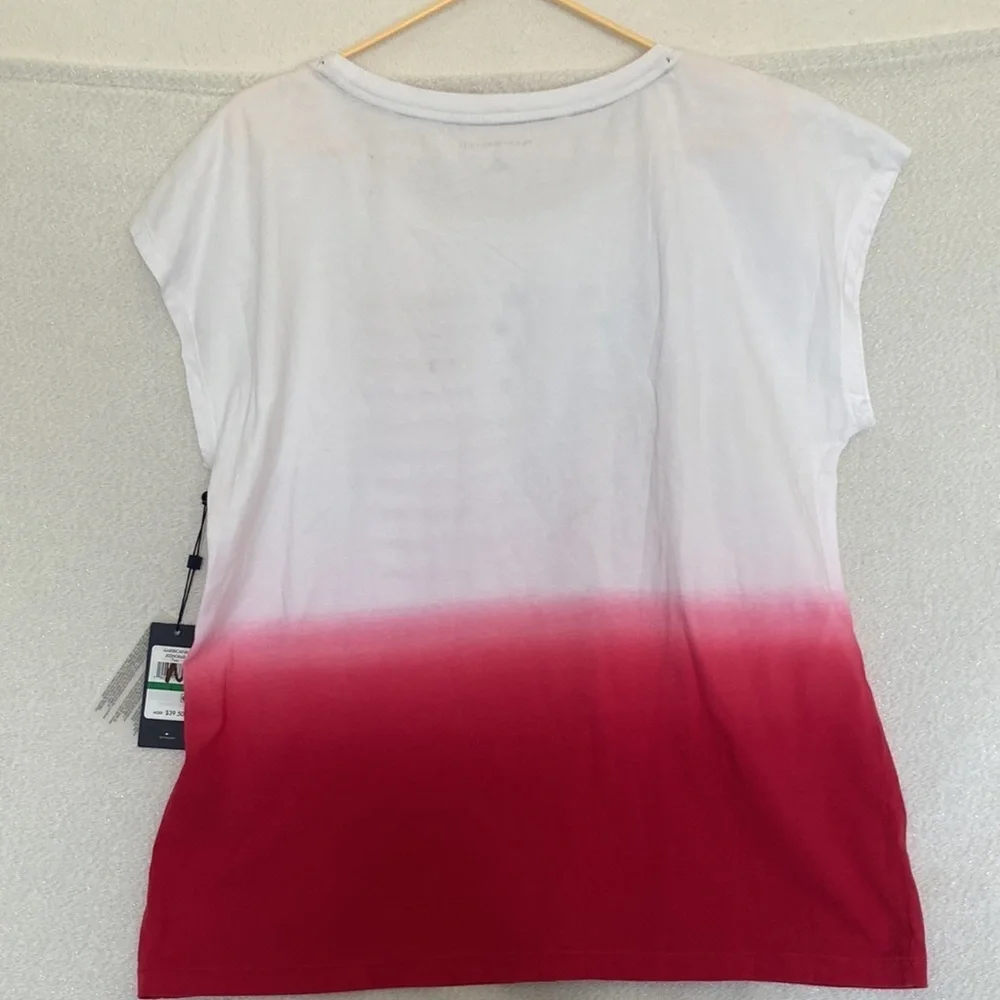 Tommy Hilfiger White and Red Statue Of Liberty Short Sleeve Shirt Size L - Picture 3 of 6